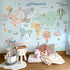Hot Air Balloon World Map Wallpaper